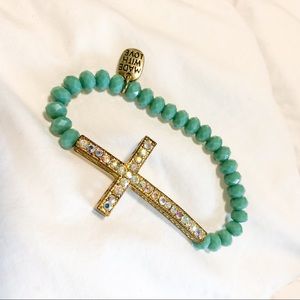 Handmade Turquoise Cross Bracelet (BOGO FREE)